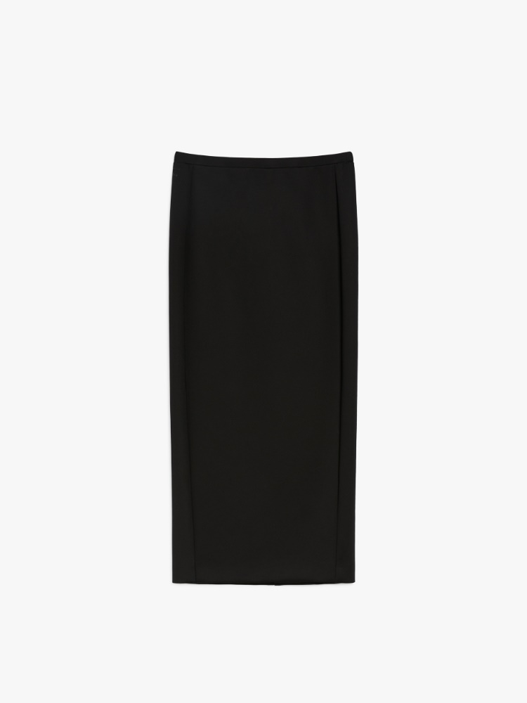 ★Max Mara★25春夏 CHARME ジャージー ミディ スカート シャールム] テクニカル ジャージー ミディ スカート, white
