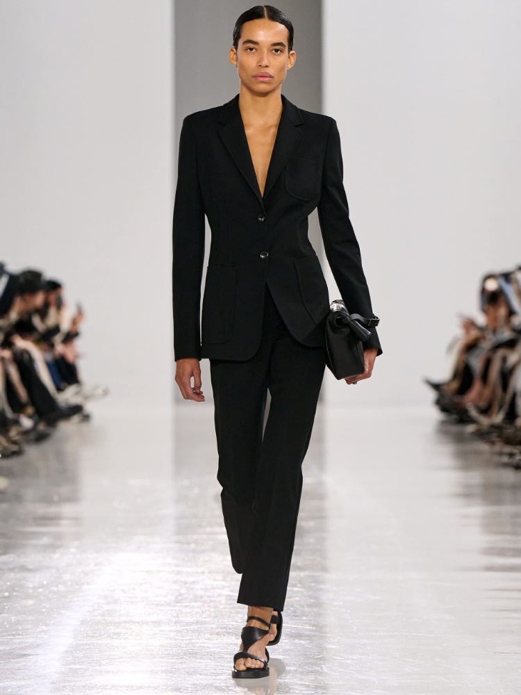 Slim-fit jersey trousers + BLACK - Max Mara