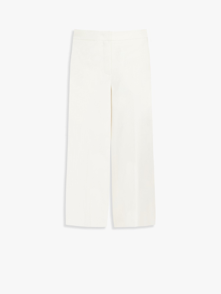 Gerade geschnittene Hose aus Funktionsjersey - WEISS - Max Mara