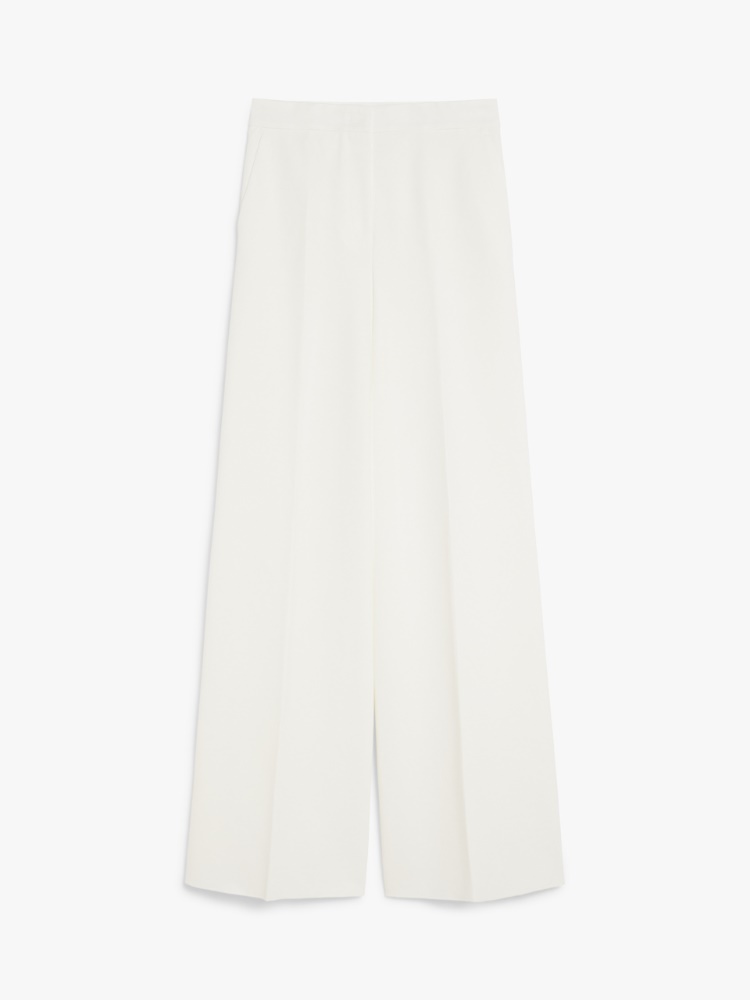 ★Max Mara★ TAE WIDE LEG JOGGER PANTS ALBINO 25117810586000 Compact jersey trousers, white | 