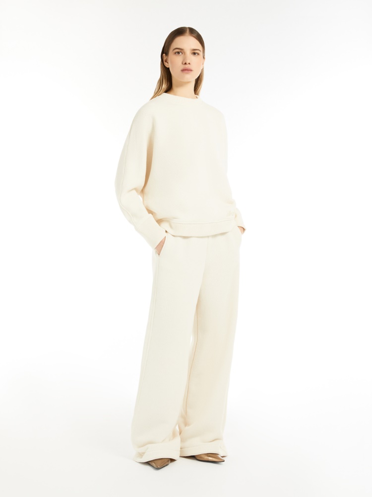 Cotton boxy sweatshirt - WHITE - Max Mara - 2