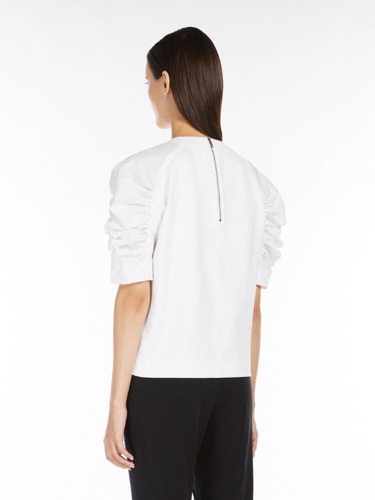 マンティデ] テクニカル ジャージー Tシャツ, white | 