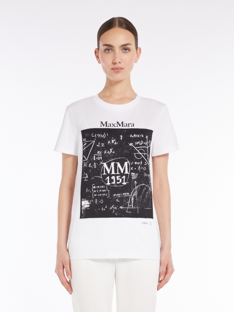 コリブリ] ピュア コットン プリント Tシャツ, white | 