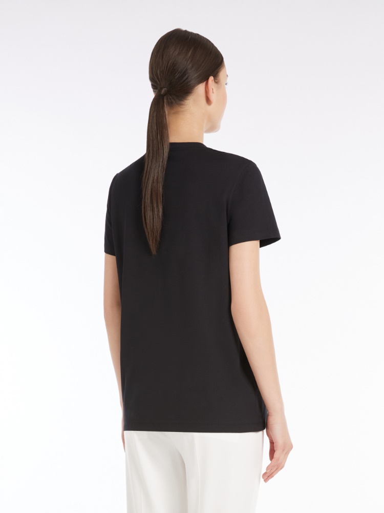 コリブリ] ピュア コットン プリント Tシャツ, black | 