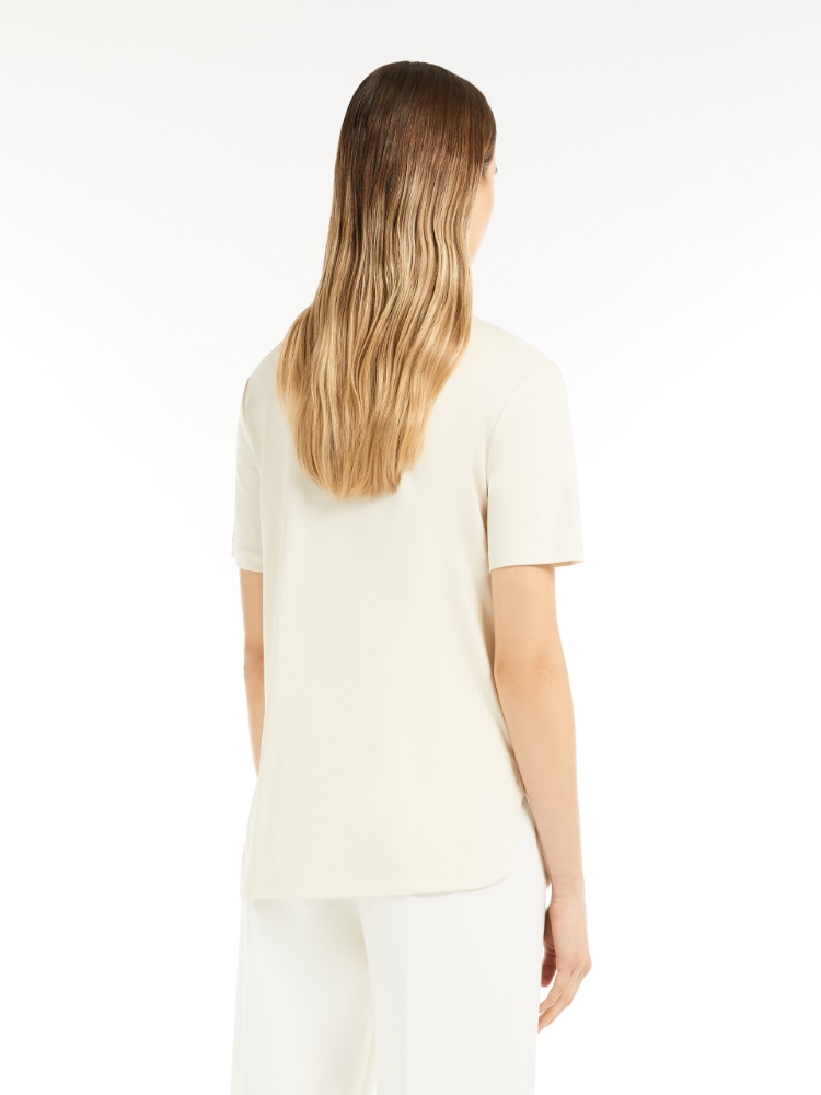 MAXMARA シルクインターロック Tシャツ CARENA 1971025806002-b-