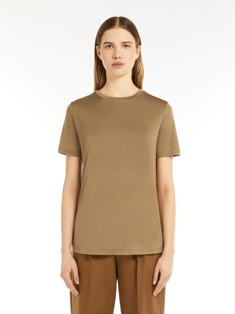 MAXMARA シルクインターロック Tシャツ CARENA 1971025806002-b-