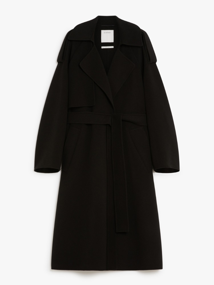 Pure wool trench coat, black | 