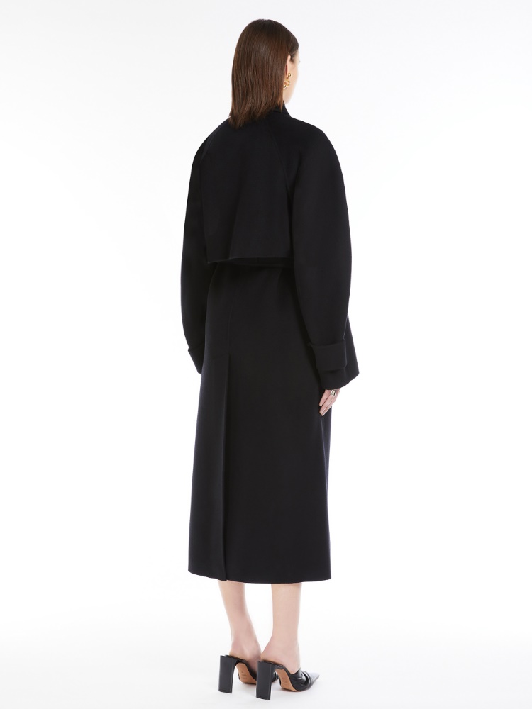 ジャケット Max Mara Wrap coat in black cashmere 30931546_60015945_600.jpg