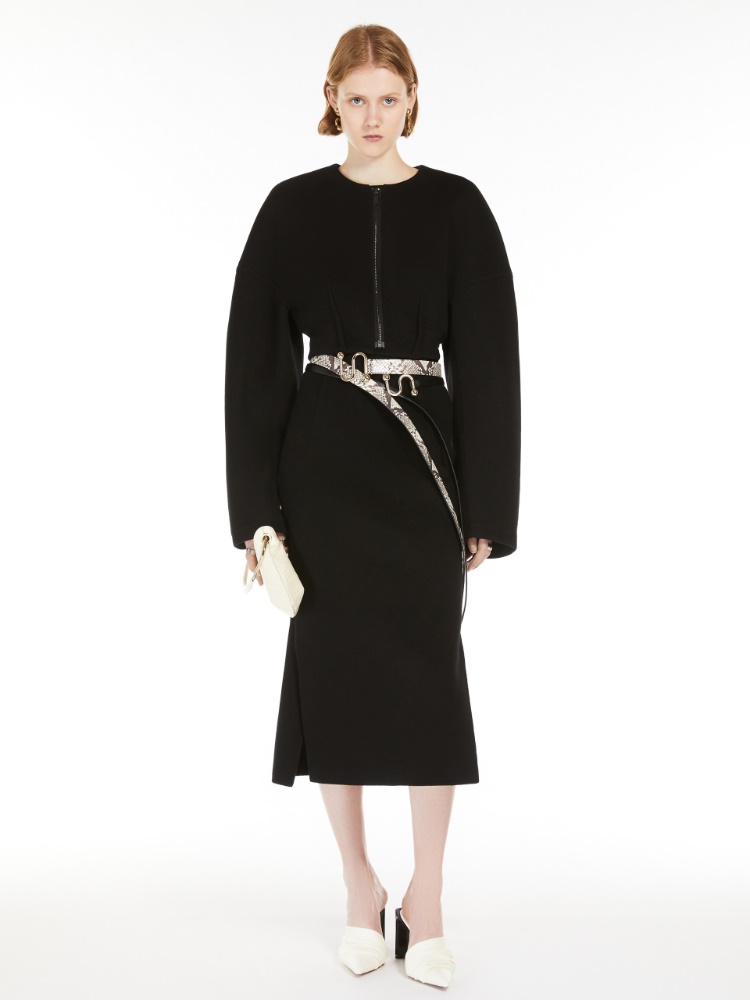 Wool micro bomber jacket - BLACK - Max Mara - 2