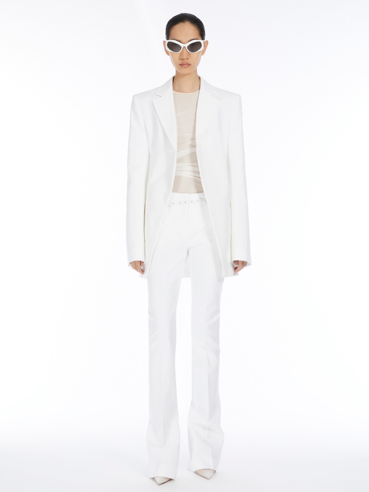 Stretch bi-material blazer - RUNWAY - OPTICAL WHITE - Max Mara - 2