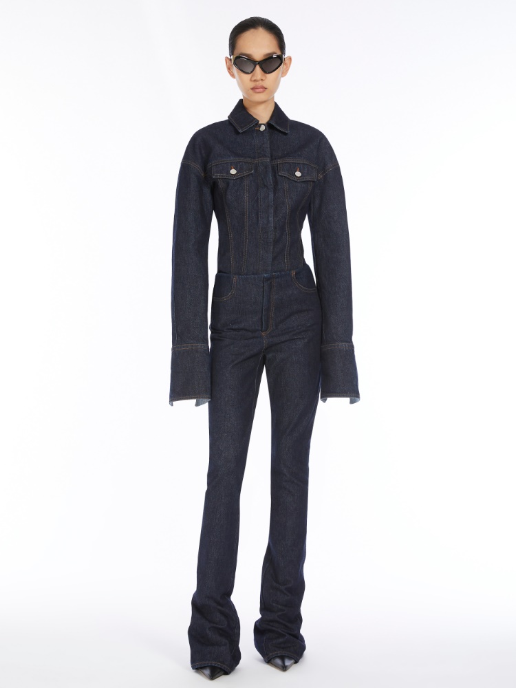Denim fitted-waist jacket - RUNWAY - MIDNIGHTBLUE - Max Mara