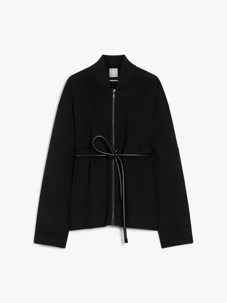 新作☆【Max Mara Sportmax】[ヴィタルバ] ボンバージャケット ヴィタルバ] オーバーサイズ ウール ボンバージャケット, black