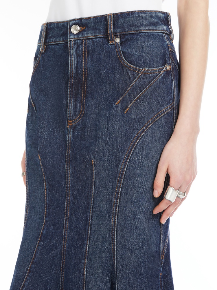 【SPORTMAX】CASA [カザ] コットン デニム マーメイド スカート SPORTMAX】CASA [カザ] コットン デニム マーメイド スカート