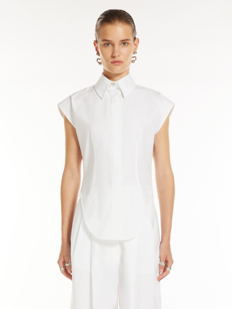 INTREND★Max Mara★SAIO コットンシャツドレス Flounced cotton shirt dress, ochre | 