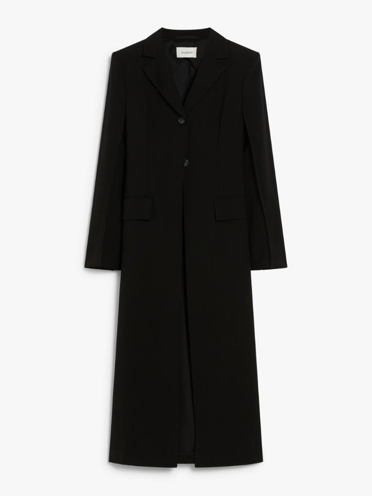 Stretch duster coat in technical viscose - RUNWAY - BLACK - Max Mara