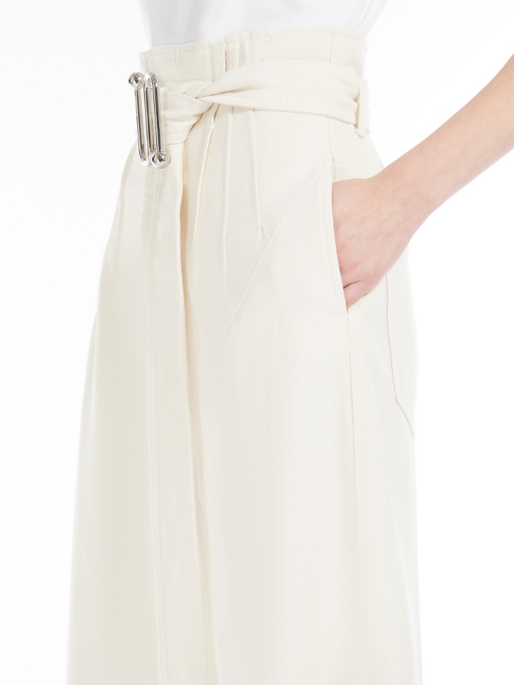 DT MaxMara ★ コットン混 キャロット パンツ PESCA 2色 DT MaxMara ☆ キャディ製 キャロット パンツ HUMER ベージュ