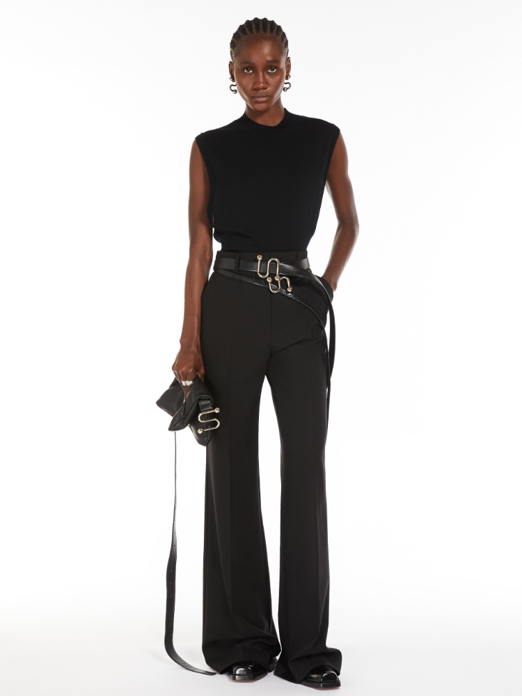 Flared tailored trousers - BLACK - Max Mara