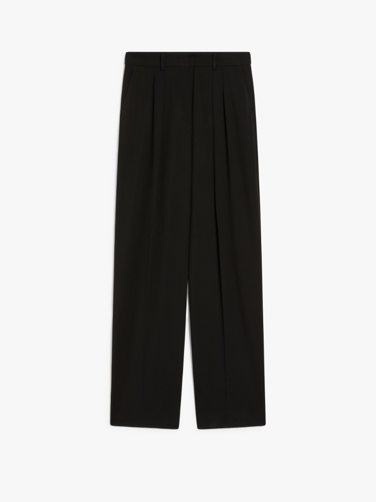 Low-waisted trousers - BLACK - Max Mara