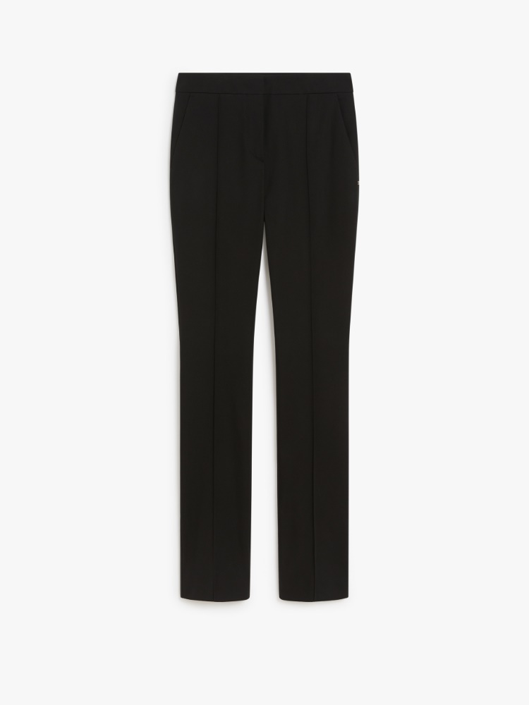 Slim-fit low-rise trousers - BLACK - Max Mara