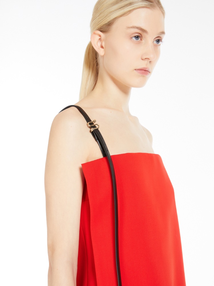 Viscose crop top - RUNWAY, red | 