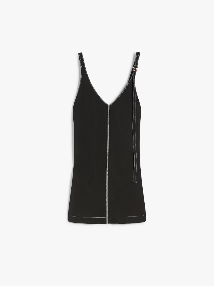 Plunging-neck top - BLACK - Max Mara