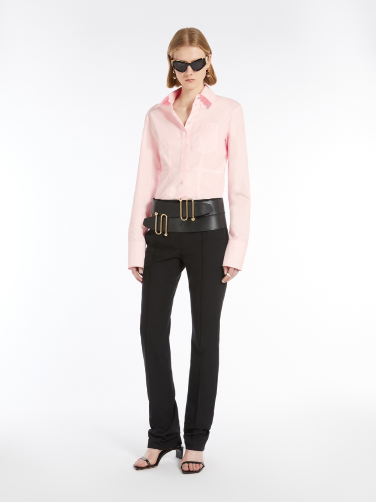 Slim-fit poplin shirt - PINK - Max Mara