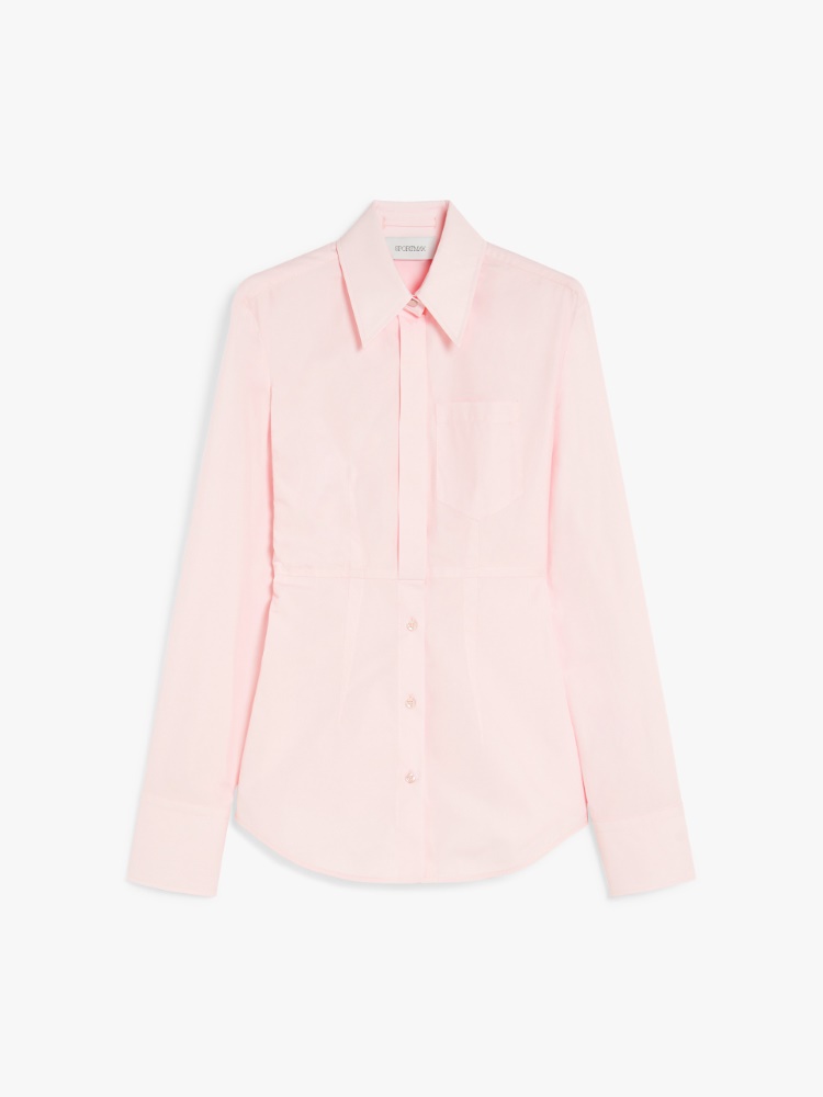 Slim-fit poplin shirt - PINK - Max Mara