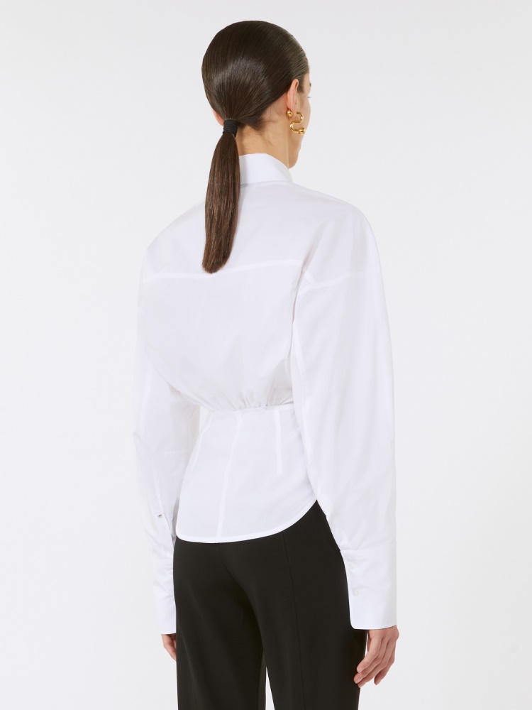 ★Max mara★ 25SS Pio シルクシャルメーズシャツ Poplin shirt, optical white | 