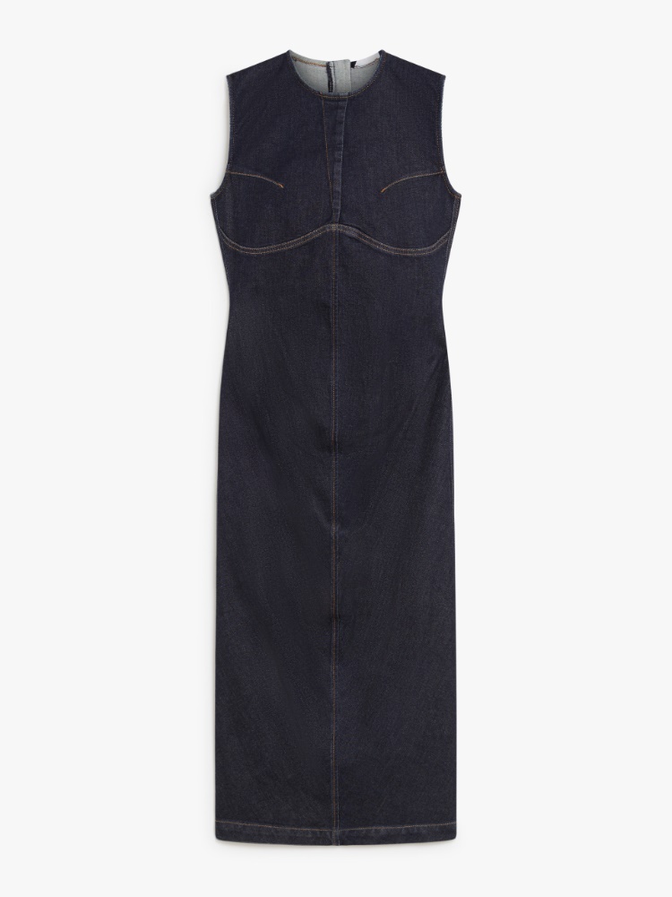 ＜GERANIO＞SPORTMAX [ジェラニオ] ストレッチデニムドレス ジェラニオ] ストレッチ デニム ドレス, midnightblue