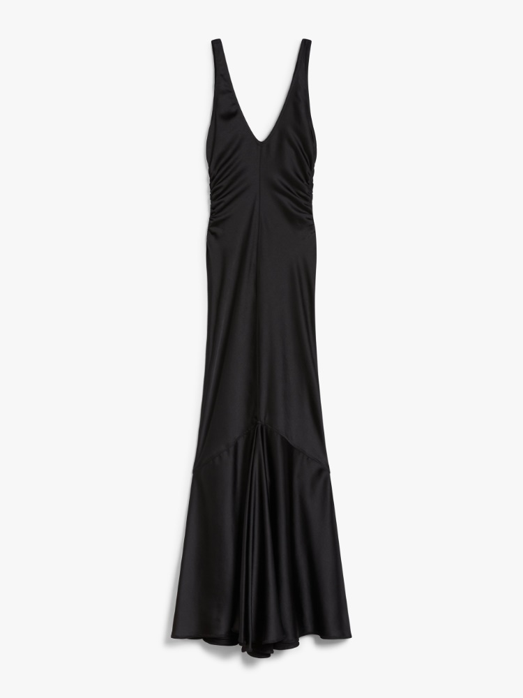 ★Max Mara★KATIA ロングサテンドレス Long satin dress, black |