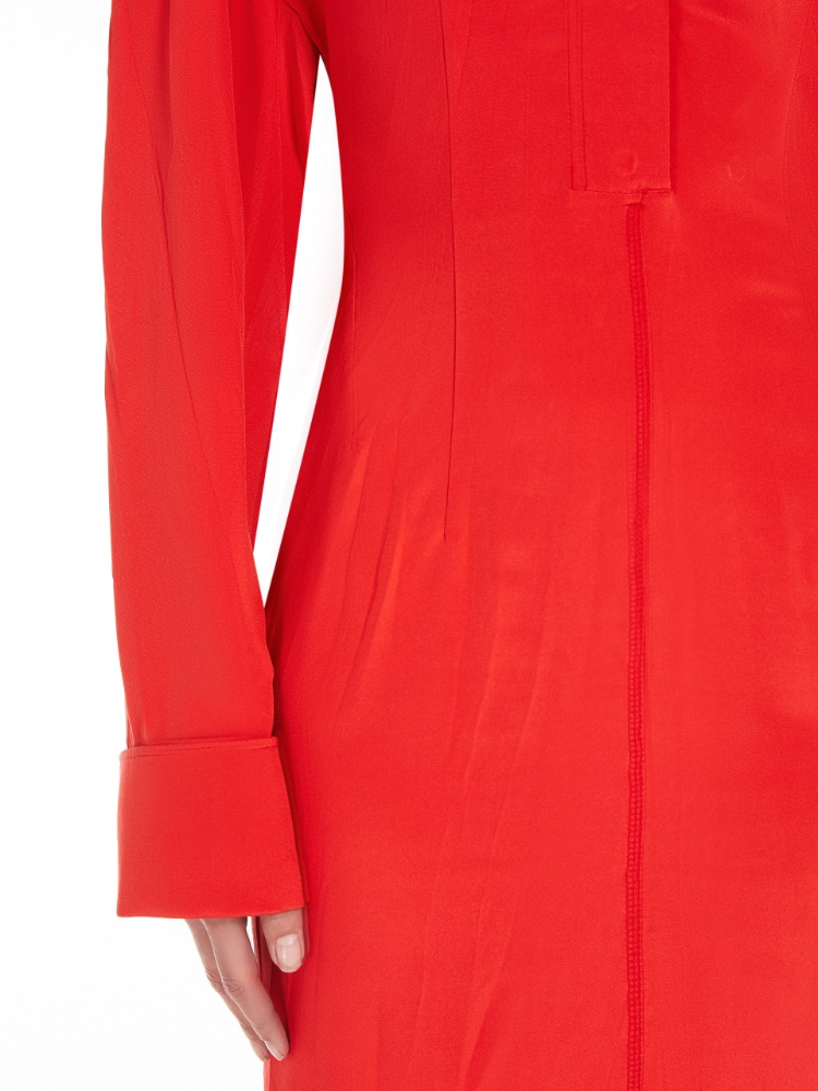 Long mermaid shirt dress, red | 