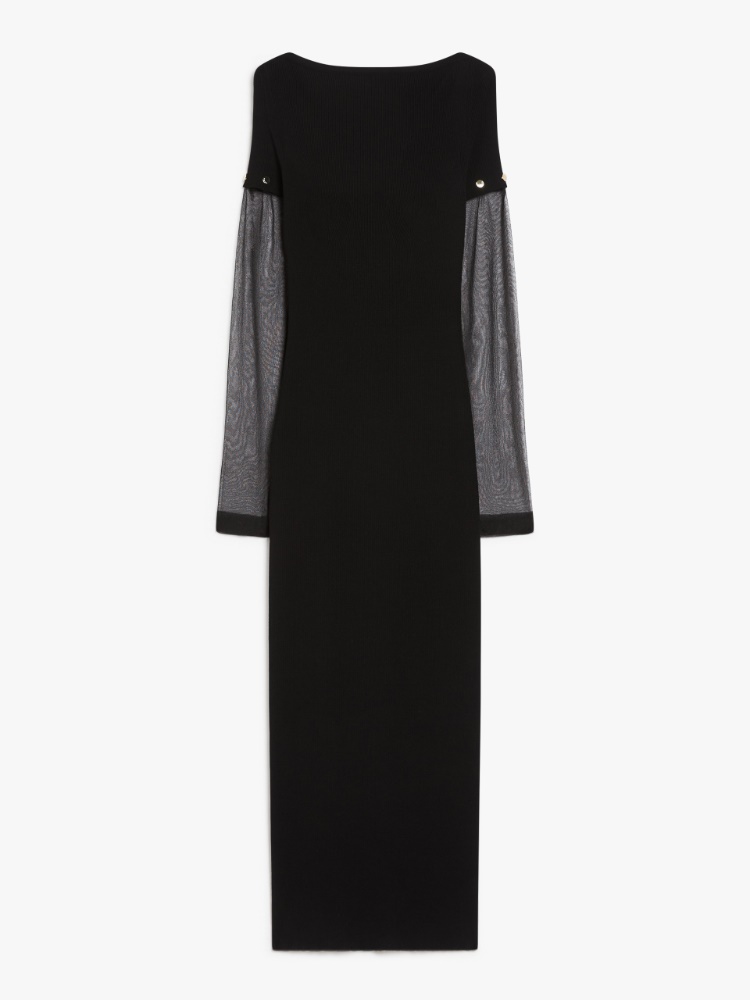 【SPORTMAX】[グラツィア] ストレッチ ビスコース ロング ドレス 2321045106004-w-