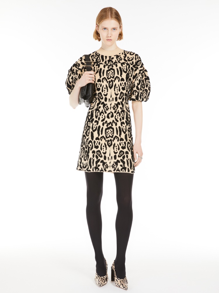 Animal-print terry dress - BEIGE - Max Mara