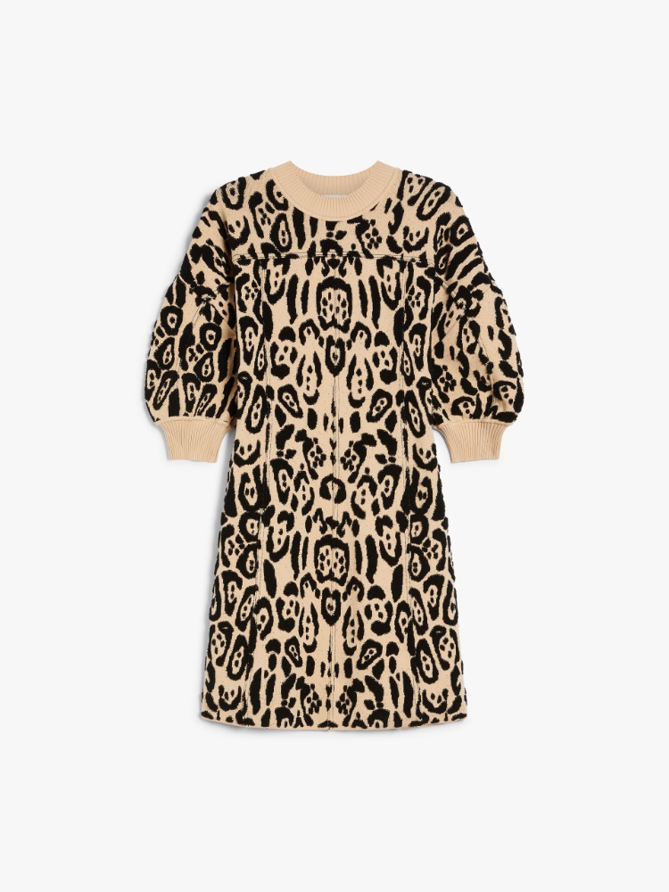 Animal-print terry dress - BEIGE - Max Mara