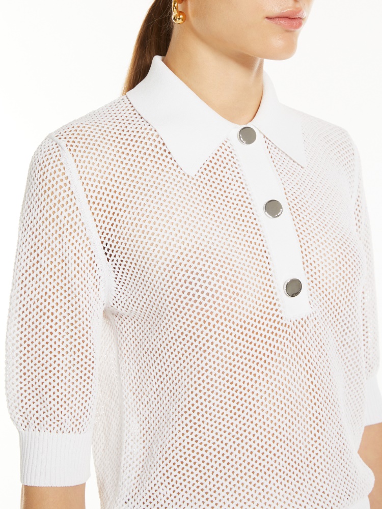 Tシャツ・カットソー MAX MARA STUDIO Woman Polo Shirt White 2516361042600 001 2361015206001-e-