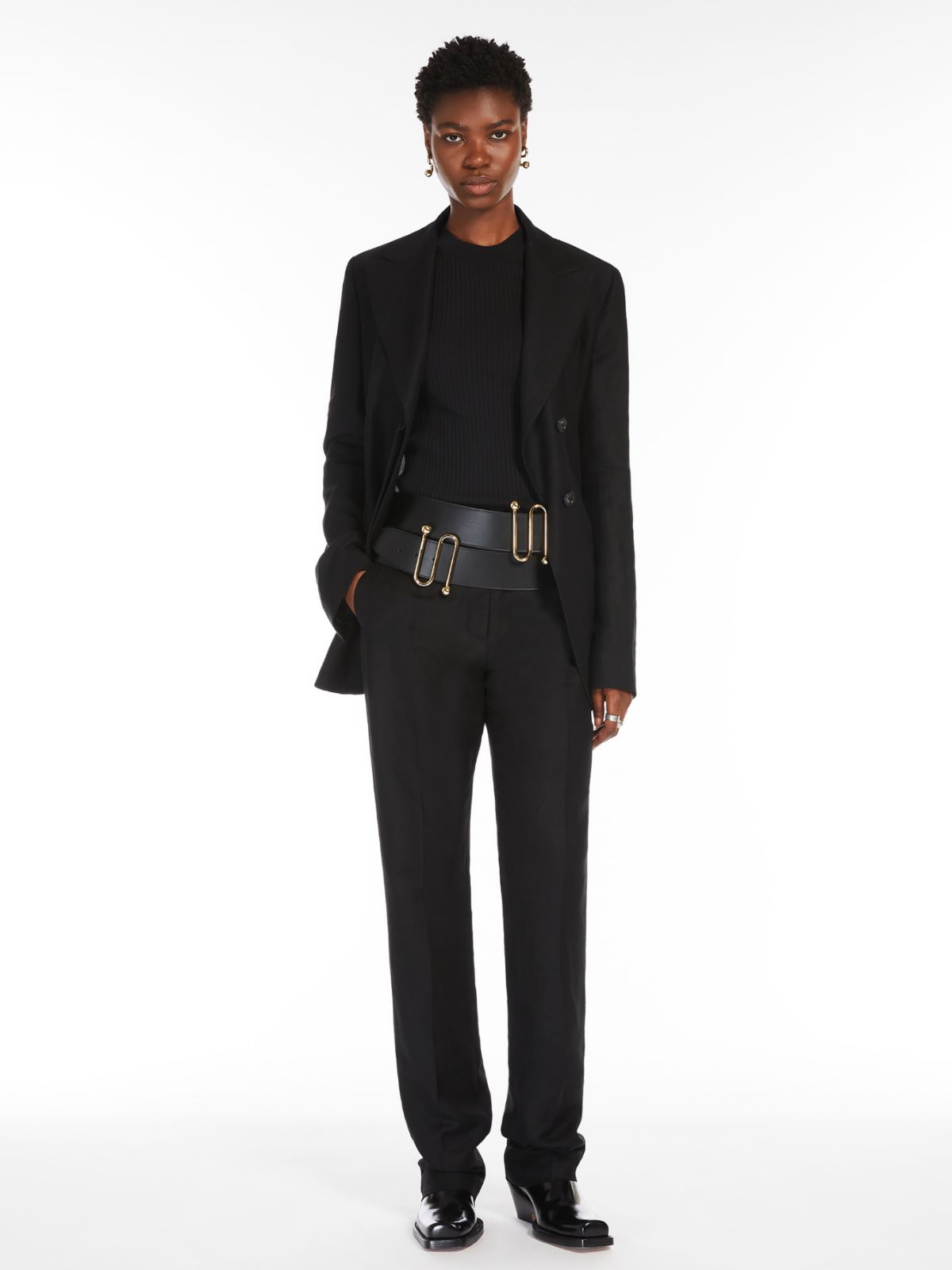 Ribbed cotton tank top + BLACK - Max Mara