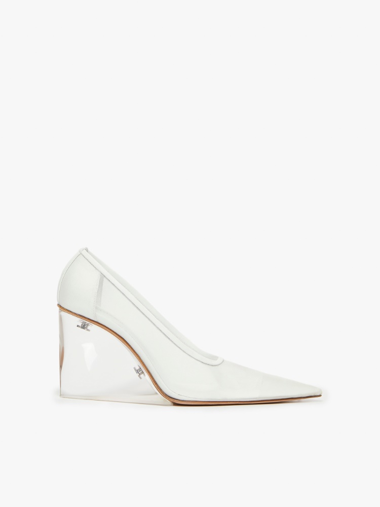 Transparent wedge pumps - RUNWAY - OPTICAL WHITE - Max Mara