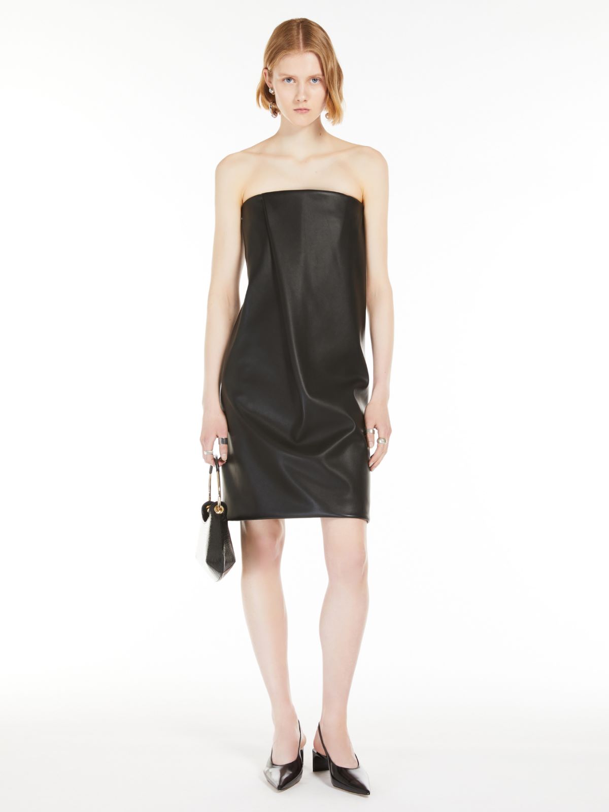 Low slingbacks in shiny calfskin with a pointed toe + BLACK - Max Mara