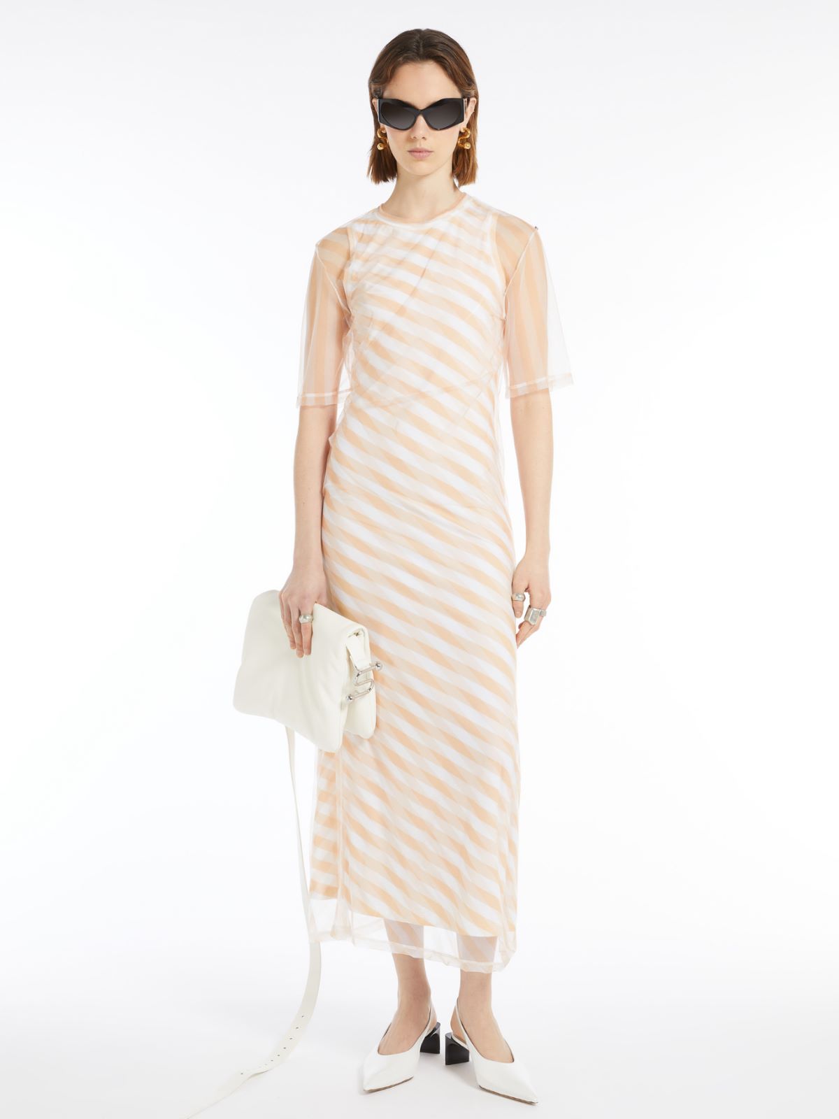 DT MaxMara ★ コットン ショート フレアドレス SOSPIRO 3色 ゼノ] コットン ブレンド ショート トレンチ コート, camel
