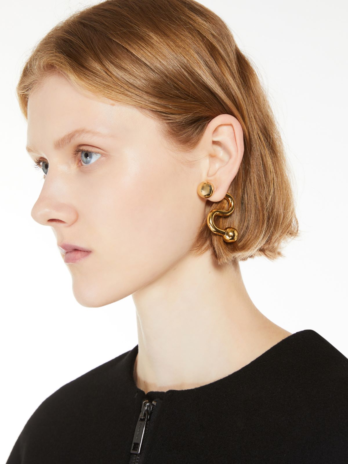 Sportmax monogram earrings + GOLD - Max Mara
