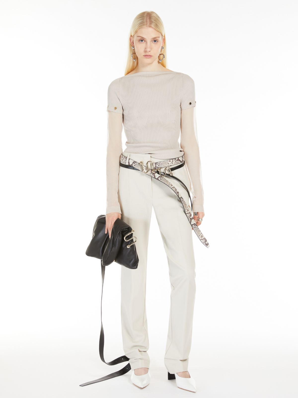 パンツ 'S Max Mara Woman Pants Beige 2519131101600 001 MAX MARA S TROUSERS CONICO Woman Rich Beige | Mascheroni Store