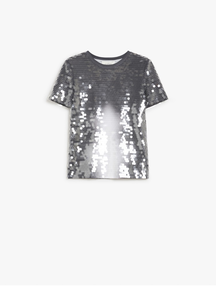 Sequinned T-shirt - SHADED BLACK - Max Mara