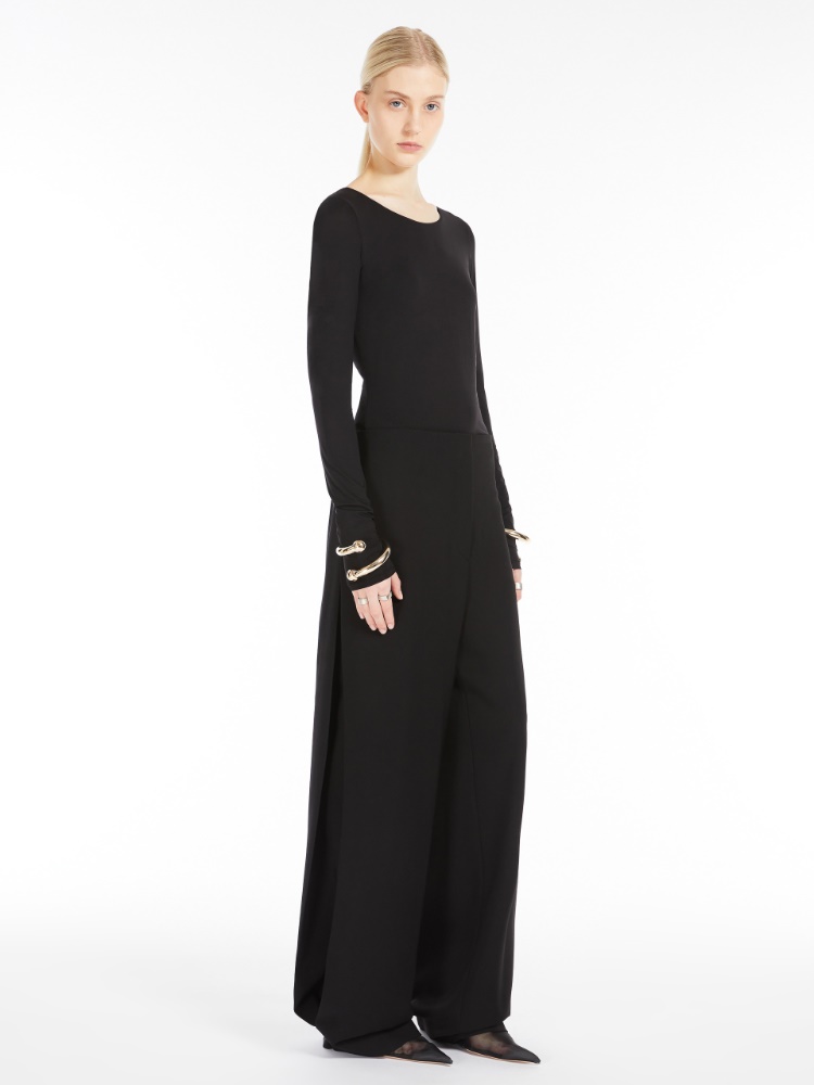 Long-sleeved T-shirt - RUNWAY - BLACK - Max Mara - 2