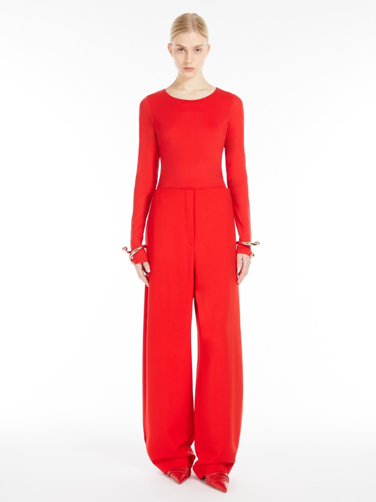 Long-sleeved T-shirt - RUNWAY - RED - Max Mara - 2