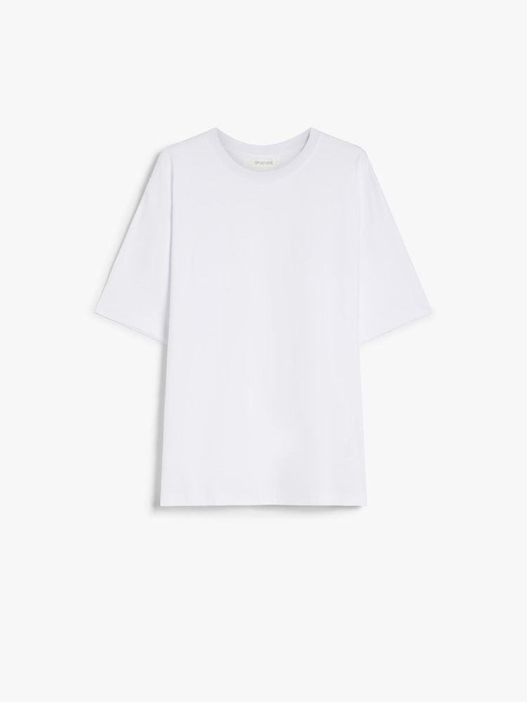 Cotton boxy T-shirt, optical white | 