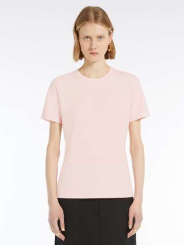 Tシャツ・カットソー Max Mara SS24 Pink silk Affetto shirt (2411111143600 005) Giga T-Shirt S MAX MARA | Blondie Shop