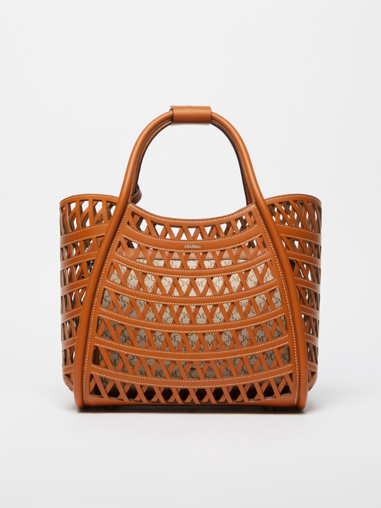 Woven leather small Marine bag - LIGHT BROWN - Max Mara