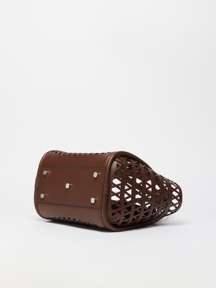 素晴らしい品質 Marine small leather Woven bag,  | brown dark 手袋・ミトン