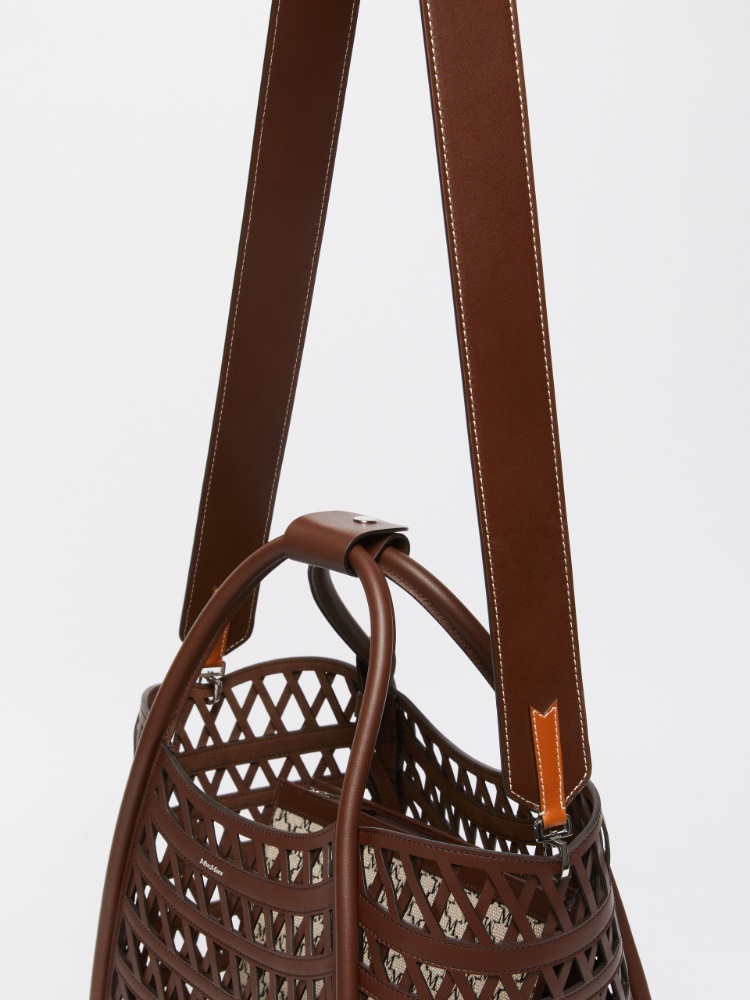 【関税&送料込】Max Mara Marines Weaving Perforated Leather Max Mara Marines Weaving Perforated Leather Handbag With