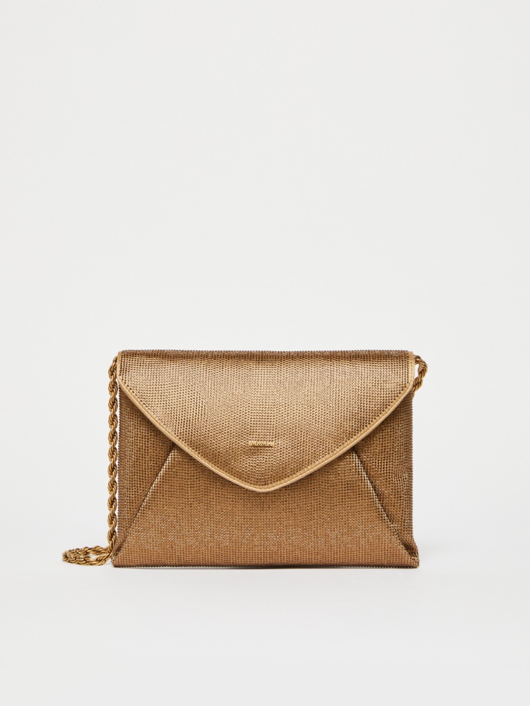 Rhinestone satin clutch - BRONZE - Max Mara